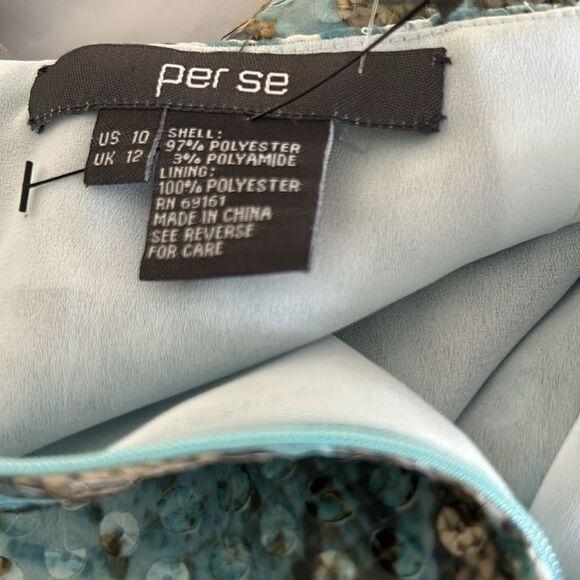 PER SE BY CARLISLE FAUX SNAKESKIN PRINT PENCIL SKIRT - Picture 6 of 7